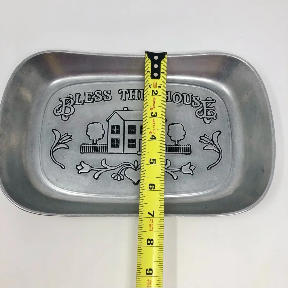 Vintage Pewter Wilton Armedale Bread Dish Decor 